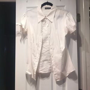 White short sleeve button up
